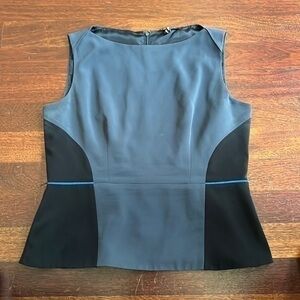 Elie Tahari Color Block Sleeveless Sheath Blouse Top